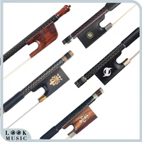 look top grade grip carbon fiber 44 violin bow well balance mongolia blackwhite horse hair bow