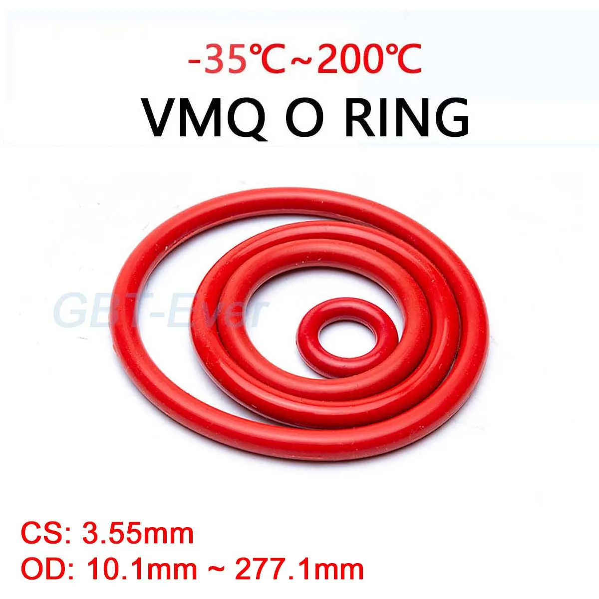 

Красный силиконовый уплотнительный кольцо VMQ