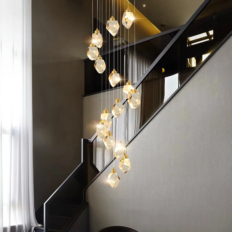 

Chandelier Led Art Pendant Lamp Light Room Decor Nordic home dining indoor lighting crystal hanging living decoration lights