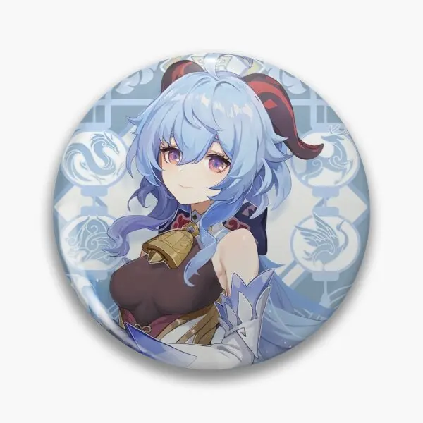 

Мягкая булавка для пуговиц Genshin Impact Ganyu, декоративная бижутерия, значок для женщин, забавная мультяшная одежда, креативный Модный милый була...