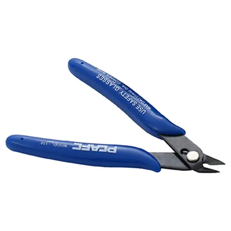 170 Wire Cutter DIY Trimmer Diagonal Side Cutting Cable Nippers Red Blue Pliers Hand Mini Snips Flush Nipper Trimmer