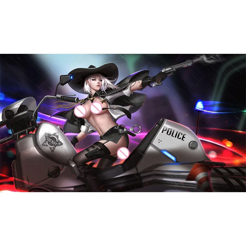 

Print Game Overwatch Ashe Nude Sexy Girl Art Canvas Poster Customized 16x24 24x36 Inch Living Room Bedroom Decor Wall Picture
