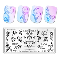 beautybigbang stamping plates stainless steel nail stamping plate phoenix butterfly vine flower nail art template texture xl 010