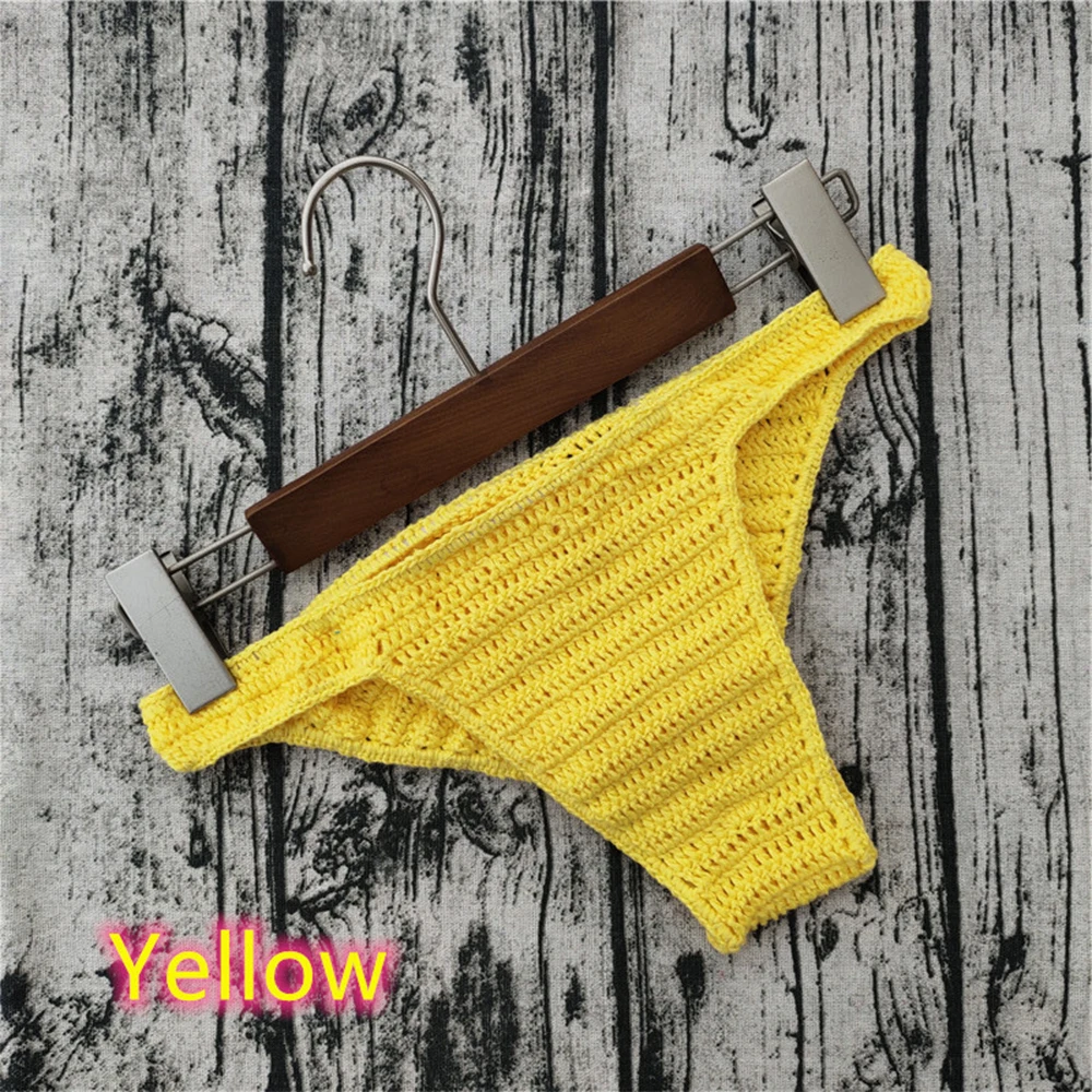 

Underwear Mens Womens Briefs Breathable G-string Hand Crochet Knickers Lingerie One Size Panties Sexy Swimming