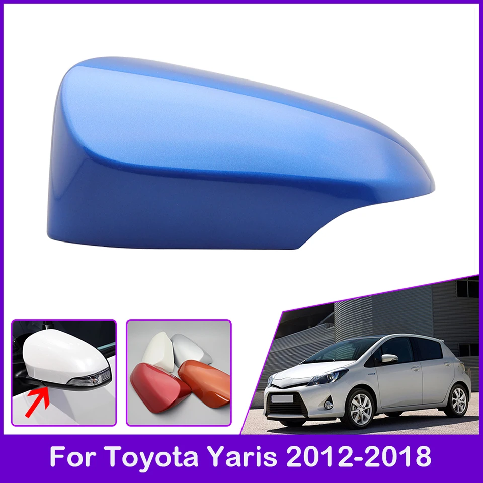 Mirror Cap For Toyota Yaris Hatchback 2013 2014 2015 2016 2017 2018 2019 Door Outside Rear View Mirror Shell Cover Housing Lid