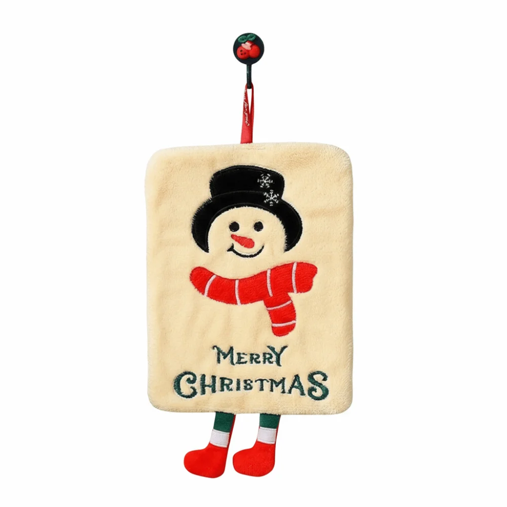 Мультяшное рождественское полотенце из махровой ткани Coral Fleece