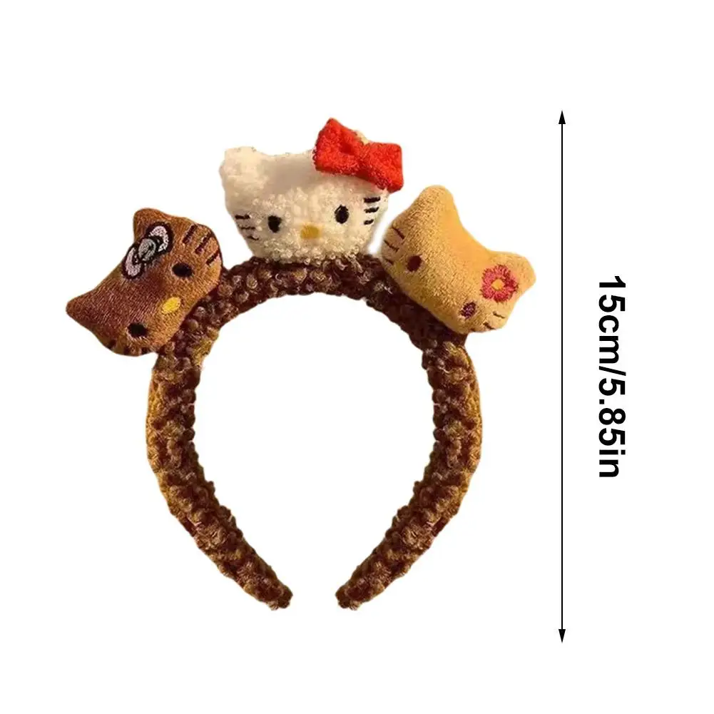 Милая плюшевая повязка на голову с кошачьими ушками и леопардовым принтом