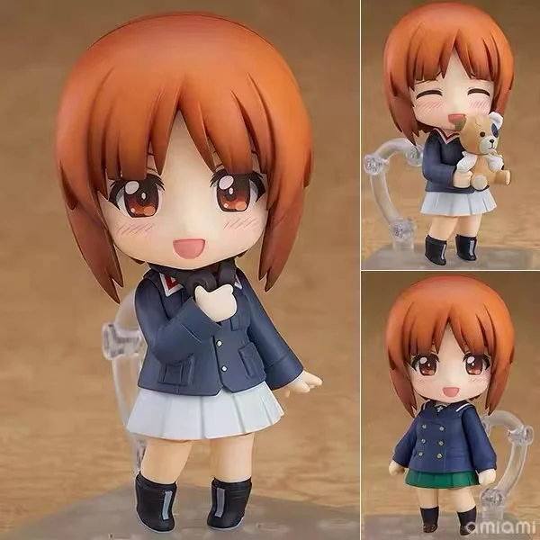 

100% Original:GIRLS und PANZER Nishizumi Miho Q version figma Action Figure Anime Figure Model Toys Figure Collection Doll Gift