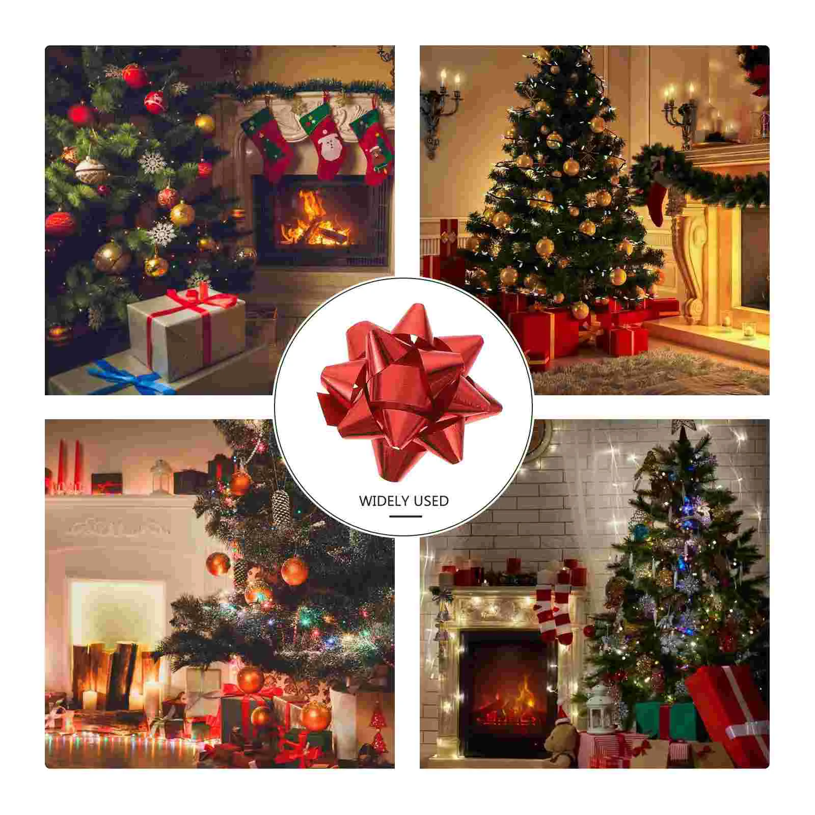 

Christmas Decoration Star Flower DIY Festival Accessories Plastic Flowers Xmas Simulated Adhesive Design Packing paper