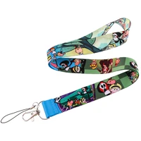 cb1491 anime icon funny cartoon neck strap lanyard cell phone strap id badge holder rope key chain key rings phone accessories