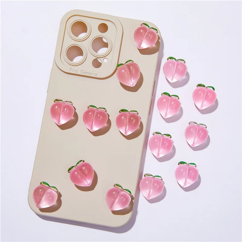 

kawaii resin cabochon cartoon fruit flatback accessories for diy jewelry making cute scrapbooking embellishment supplies peach