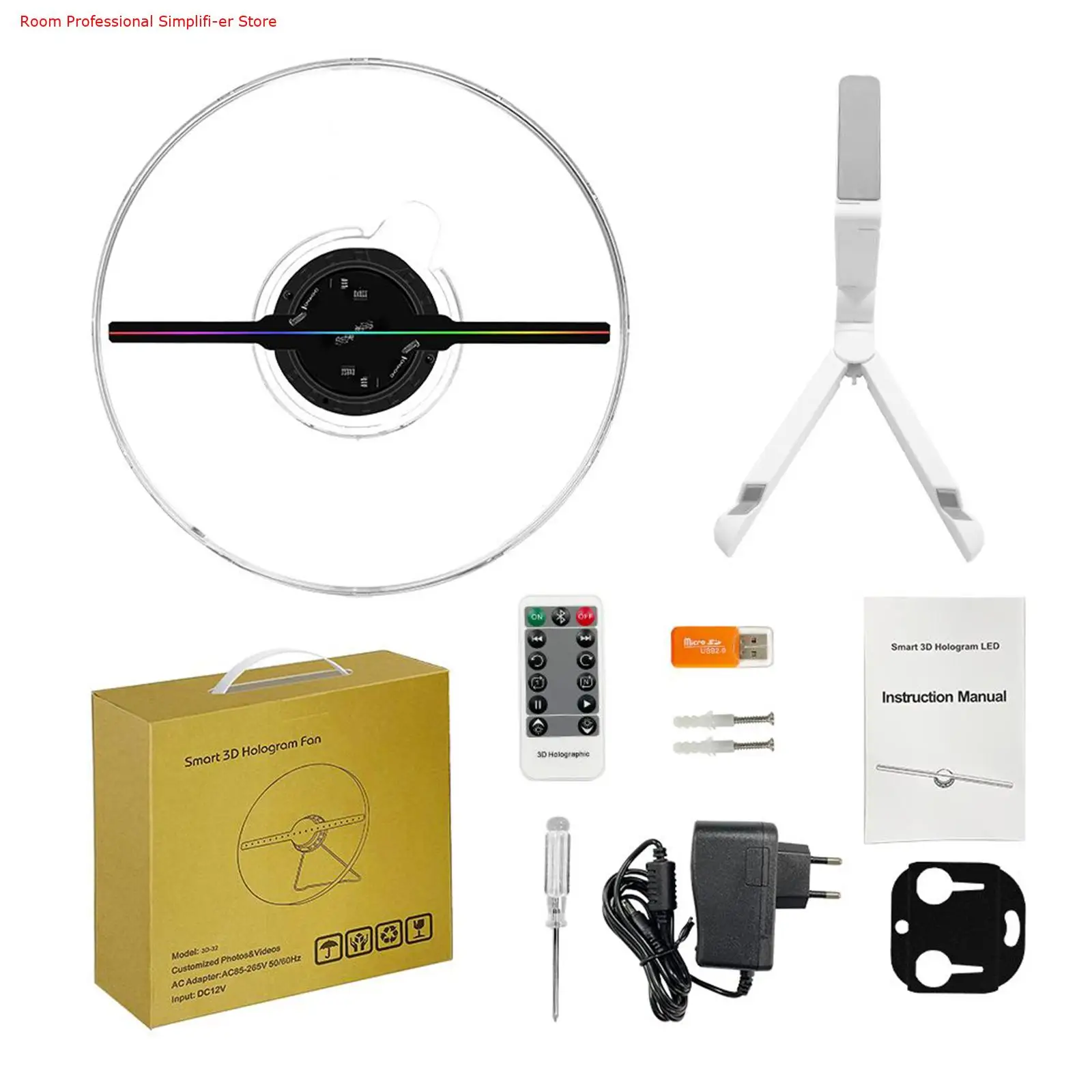 

Wifi 3D веер голограмма проектор 25 см Настольный рекламный аппарат невооруженным глазом вентилятор экран светодиодный логотип голографическая лампа плеер