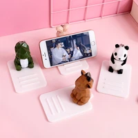 cartoon creative cute doll ornament universal desktop mobile phone desk holder stand for iphone ipad tablet cell gift watch tv