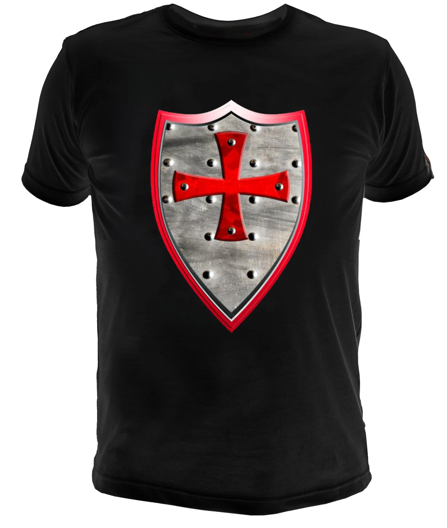 

Knights Templars Crusaders Cross Weapon Shield T-Shirt 100% Cotton O-Neck Summer Short Sleeve Casual Mens T-shirt Size S-3XL