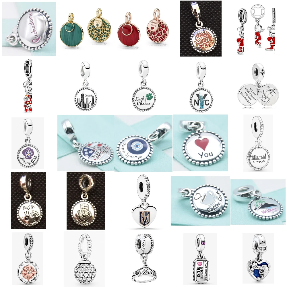 

EDELL 100% 925 Sterling Silver Dangle Charm Perfect Christmas Sterling Silver Beautifully Different Collection Rose pendants
