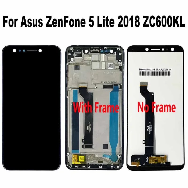 Для Asus ZenFone 5 Lite 2018 ZC600KL S630 SDM630 ЖК-дисплей с дигитайзером сенсорного экрана в сборе