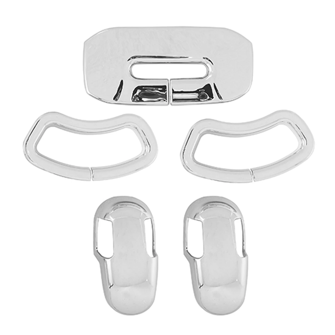 

Car Seat Safety Belt Buckle Decoration Cover Trim Stickers for Dodge Ram 2010-2017 Accessories, ABS Chrome
