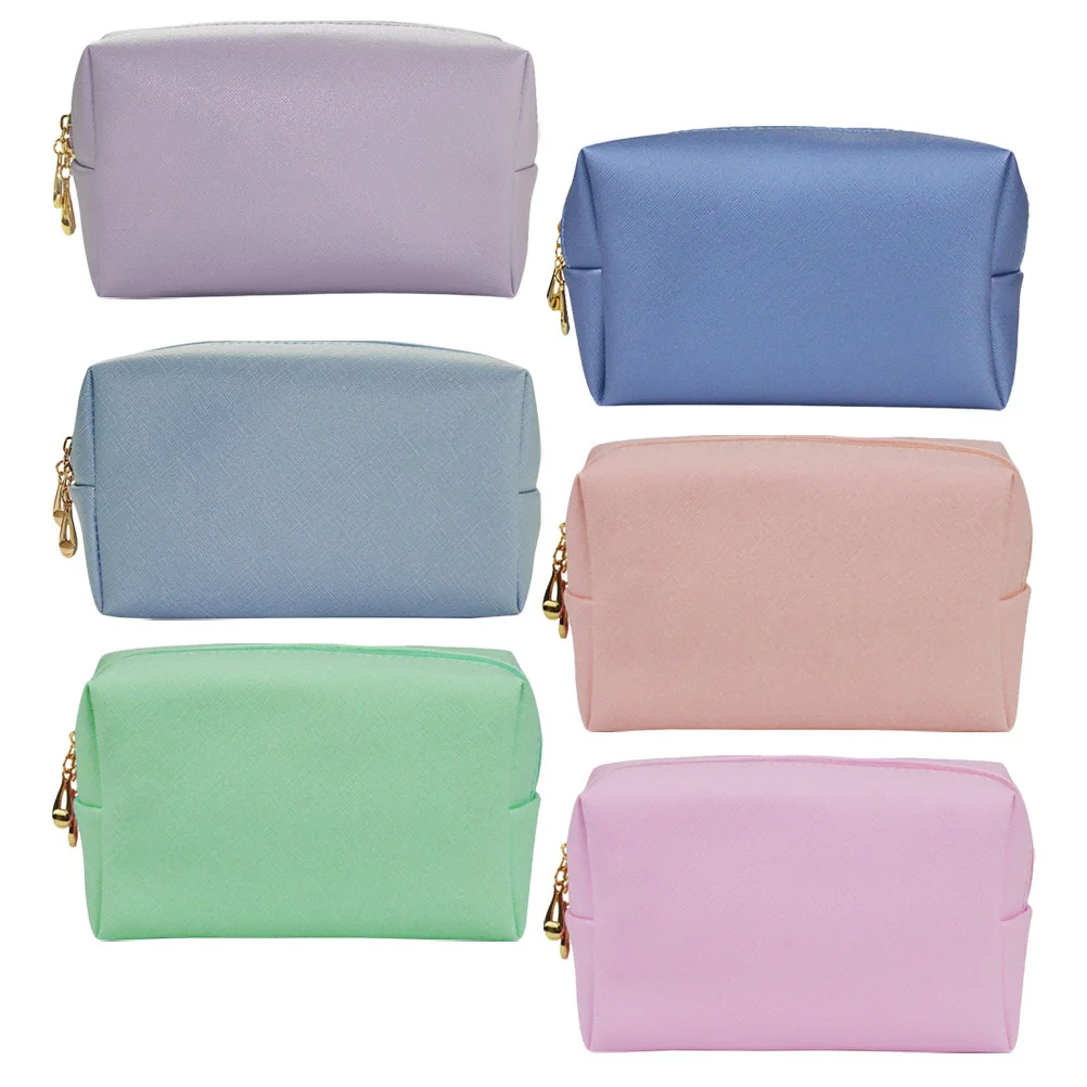 

6Pcs Toiletry Cosmetics With Zipper Make Makeup Bags for Girl Storage
