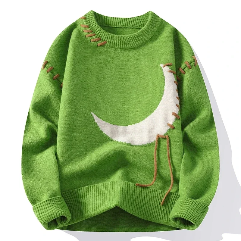 2024 новый осенне-зимний брендовый свитер мужской модный мягкий вязаный джемпер