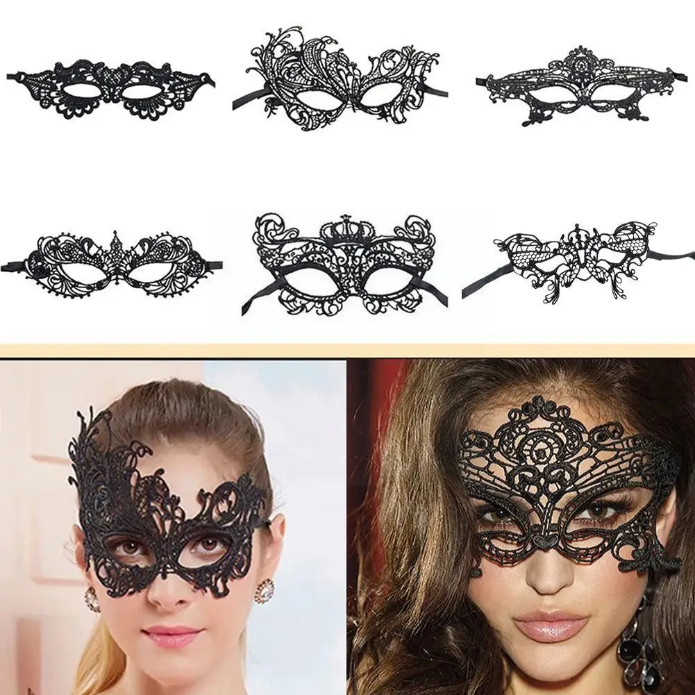 

Black Party Lace For Women Hollow Lace Masquerade Blindfold Face S Princess Prom Cosplay Costume Props Party Suppl X9z0
