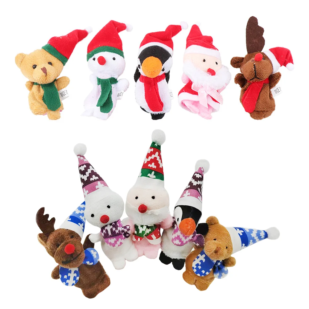 

Рождественские куклы на палец, мультяшная плюшевая кукла, ролевые игры, тканевая кукла с рассказом, обучающие игрушки для детей, подарки для детей