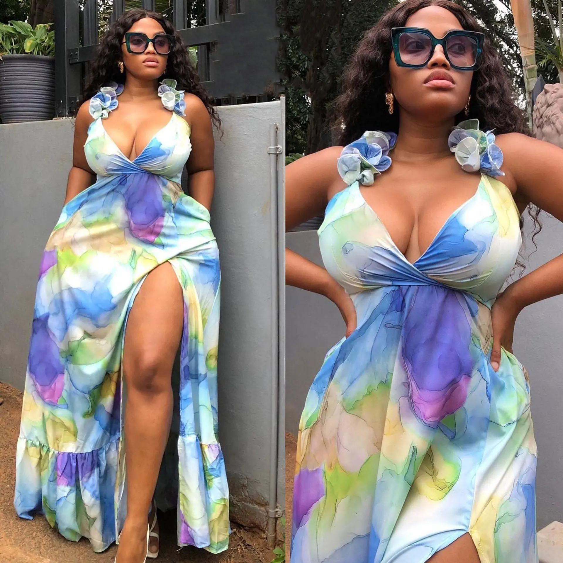 Рисунок 3 - Женское длинное платье с цветочным принтом