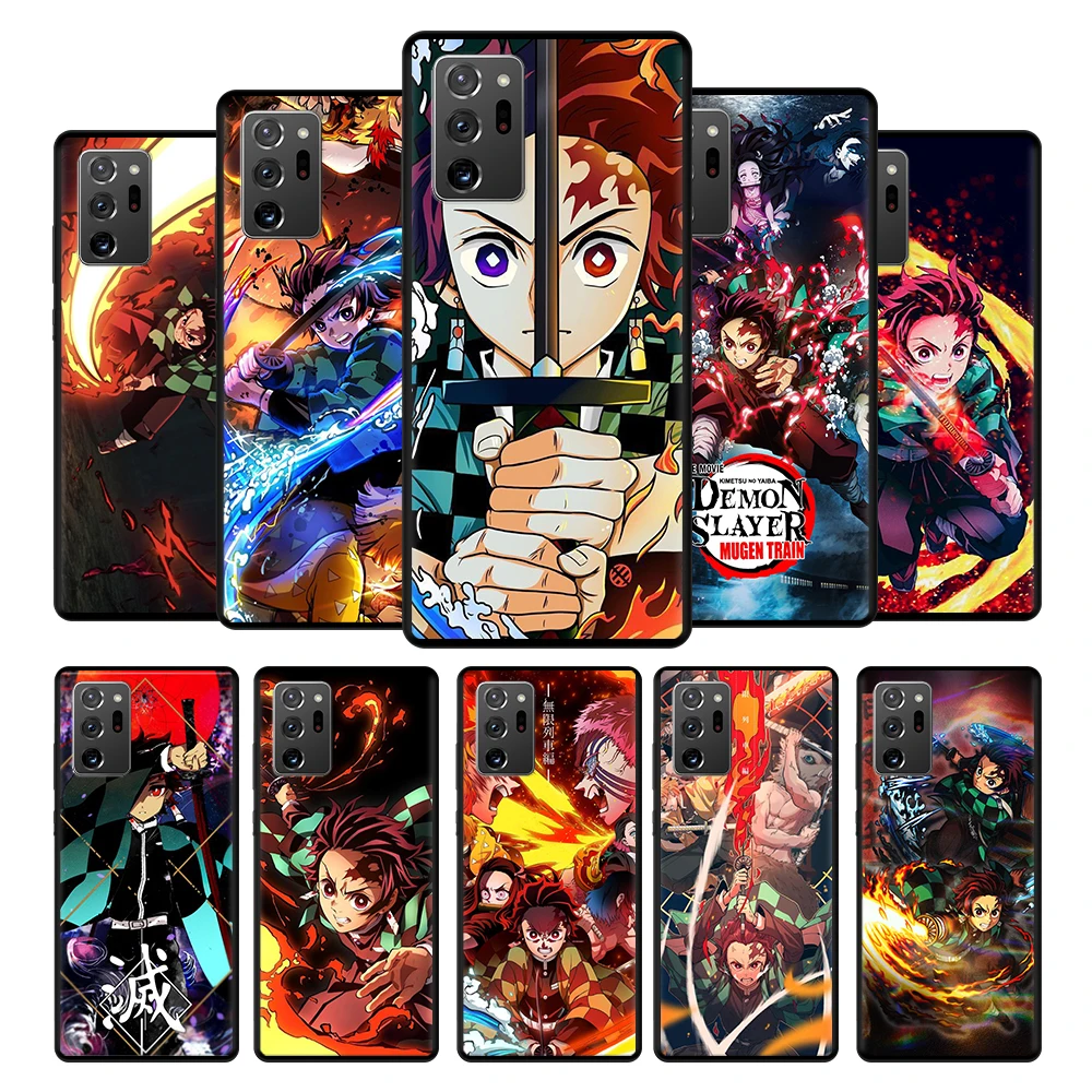 

Demon Slayer Anime Case Cover for Samsung Galaxy Note 10 20 8 9 10+ Ultra F12 F22 M30s M11 M22 5G Shockproof Thin Style Capinha