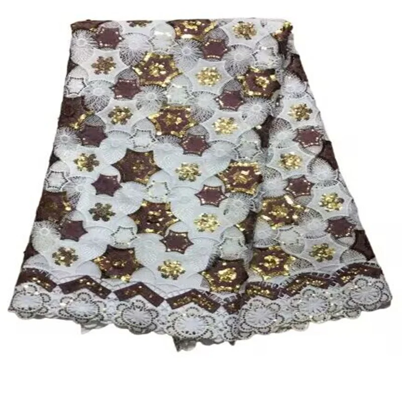 

Pink/Gold/White African Guipure Lace Fabric 2023 High Quality Lace Nigerian Cord Lace Fabrics With Stones For Wedding Sewing