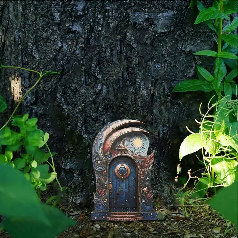 Сказочные двери для деревьев уличные деревянные мини-сказные красочные