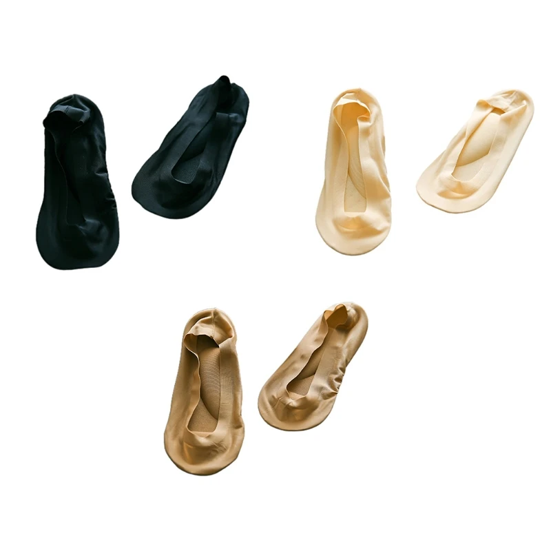 

3 Pairs Women Invisible Low Cut No Show Socks 3D Padded Sponge Cushion Liner with Arch Support Heels Socks Insoles Pads