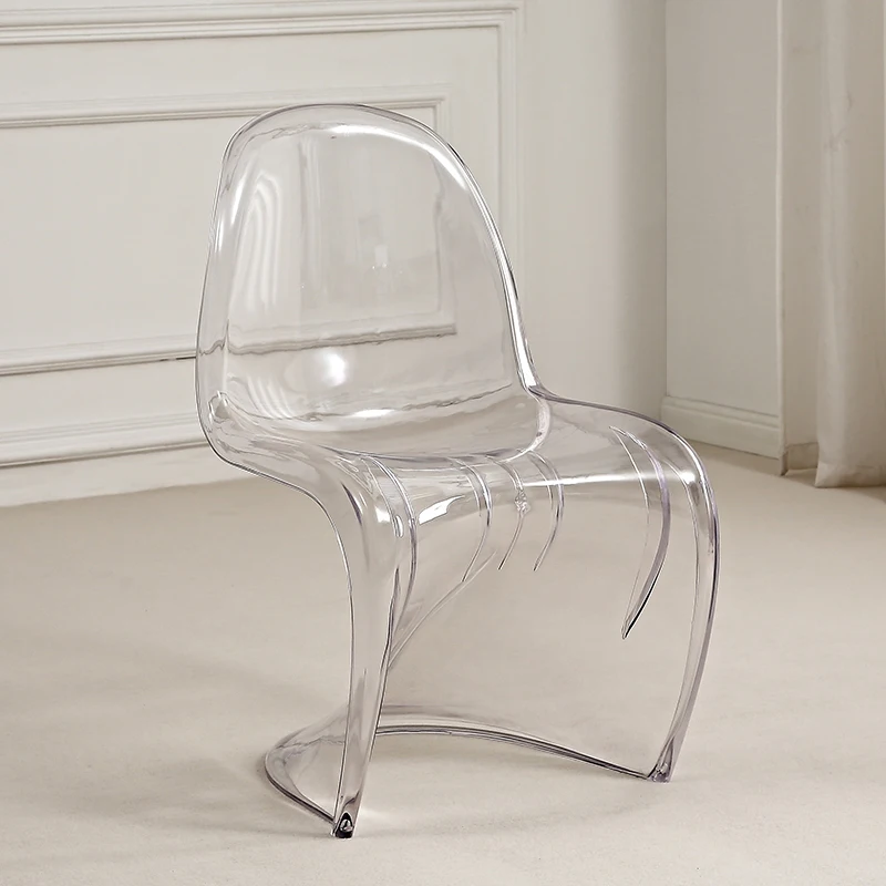 

Designer Dining Chairs Acrylic Transparent Salon Styling Chairs Relaxing Fashionable Kitchen Comedores Dining Table Furniture