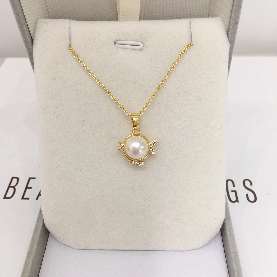 ZHBORUINI 2024 новый кулон из натурального пресноводного жемчуга высокой яркости для