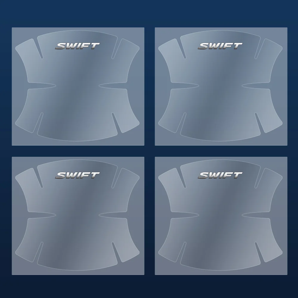 

4/8 шт., наклейки на дверные ручки автомобиля, защитная пленка для двери, чаши от царапин для Suzuki Swift Liana Jimny Alto Samurai SX4 Vitara G70 Baleno