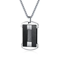 new cross border sourcing mens personalized hanging tag steel wire pendant titanium steel chao mens army brand necklace