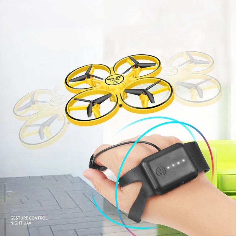 

1 Set Gravity Induction Aircraft Obstacle Avoidance Uav Toy Remote Control Aircraft Four-Axis Suspension Ufo Watch Induction