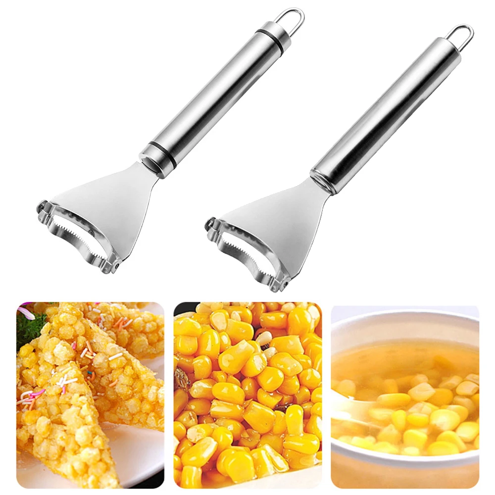 Corn Thresher Off Cob Kernel Remover Stainless Steel Blade Durable Cutter for Home Kitchen lpfk