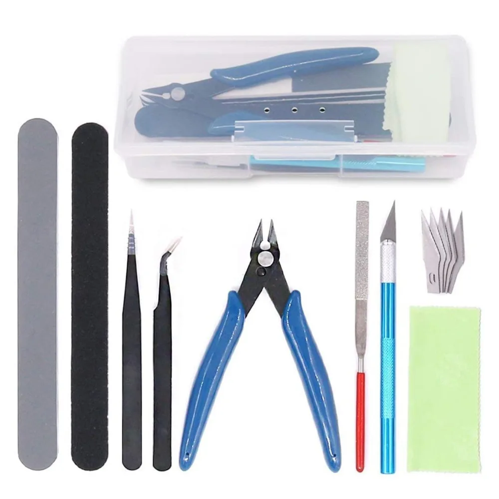 

9pcs Diagonal Pliers Tweezers Carving Knife Tool Set