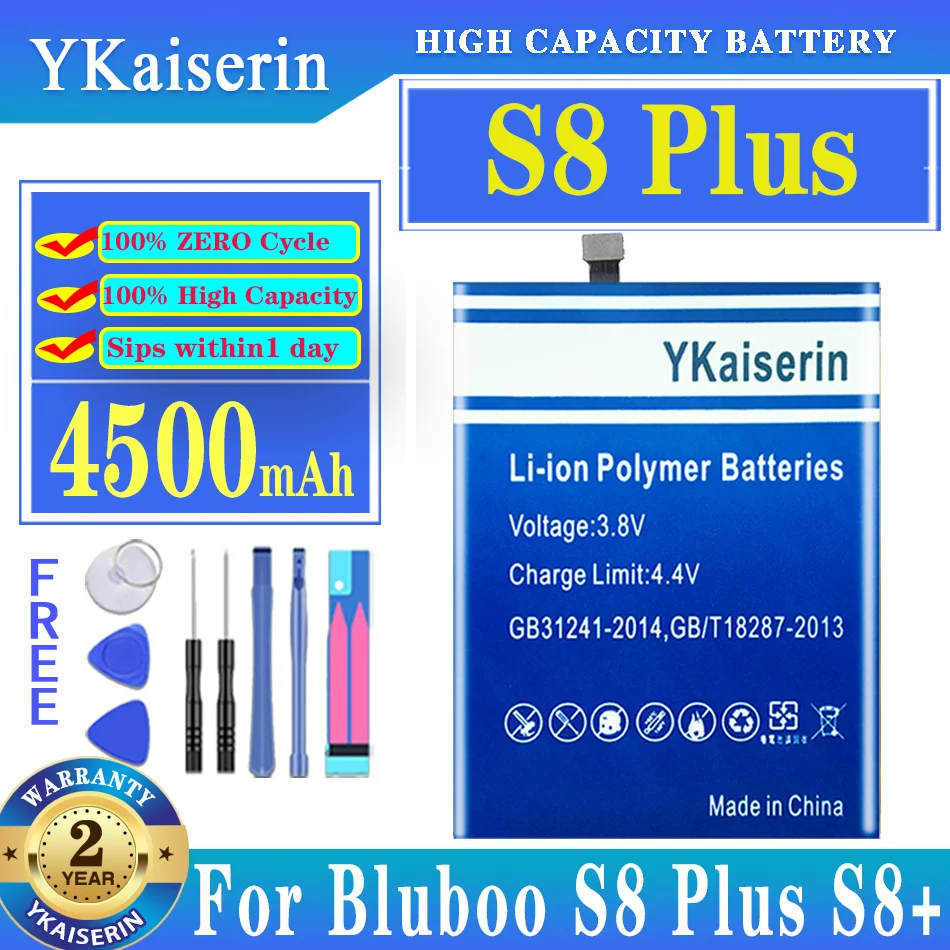 

YKaiserin Battery S8Plus 4500mAh For Bluboo S8 Plus S8+ Mobile Phone Batteries