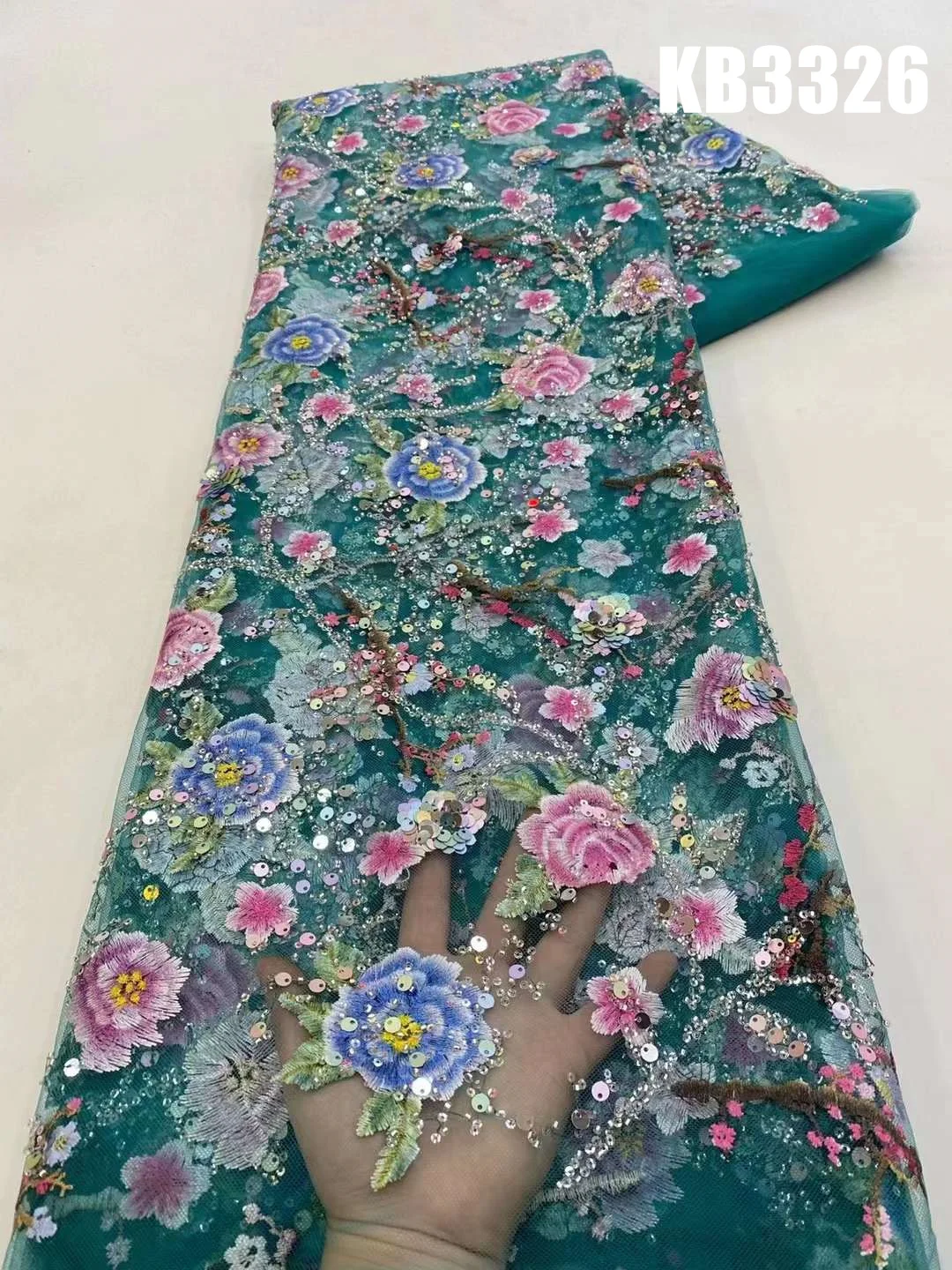 Африканская кружевная ткань DREAMYLSI 5 ярдов высокое качество 2024 темно-зеленая