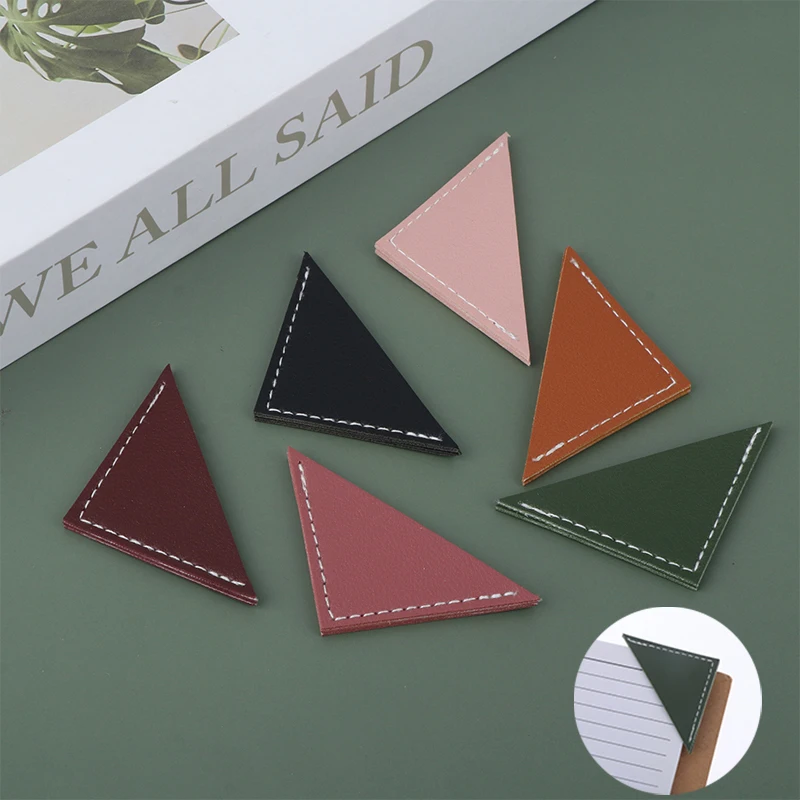 

1 Pack Vintage bookmarks for books, Genuine Leather corner page marker, Handmade Memo Stationery gift School supplies