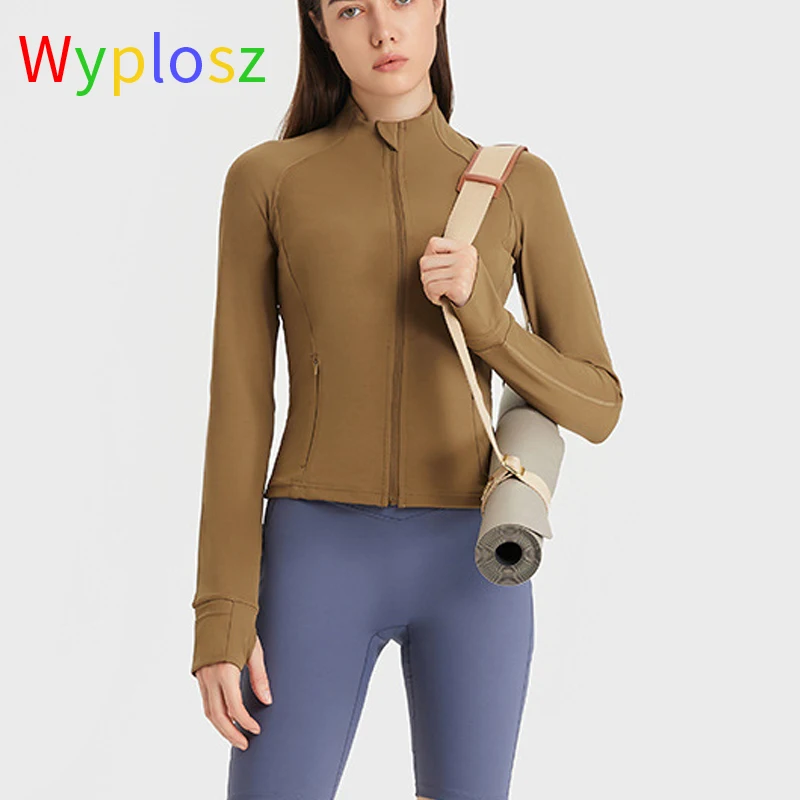 Wyplosz Yoga Jacket Zipper Sports Top Activewear Comfortable Big Women Fitness High-neck Workout Underwear Sportswear Winter
