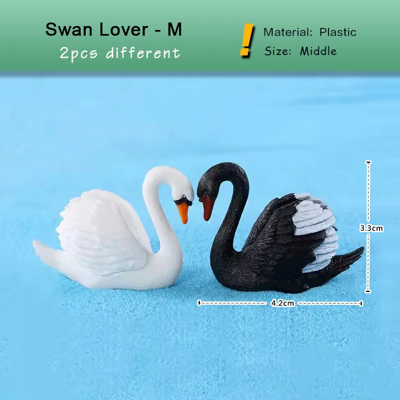 

Миниатюрные фигурки лебедя и гуся 2 шт.