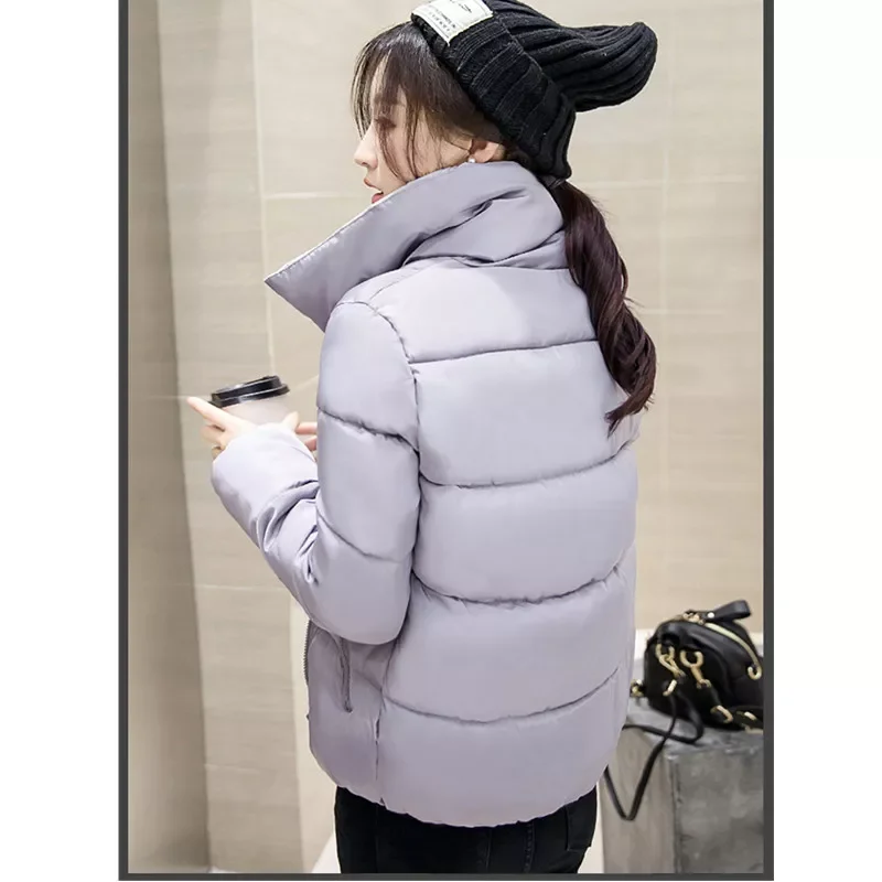 New2022 Winter Woman Cotton Coats 2022Korean Loose Size Short Down Jacket Warm Top Girl Fashion Elegant Student Outwear Female40