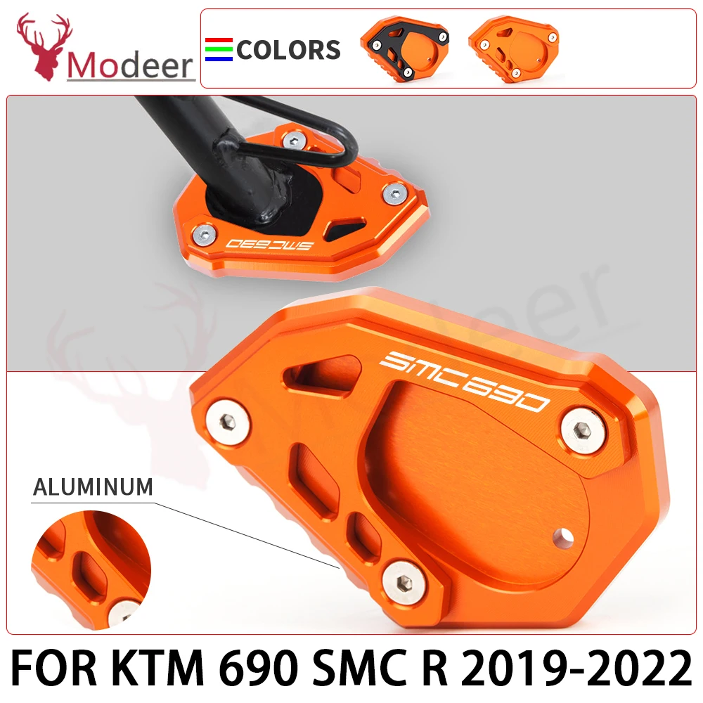 

FOR KTM 690 SMC R 2019 2020 2021 2022 Motorcycle CNC Kickstand Extension Pad Foot Side Enlarge Stand Plate Parts 690 SMCR