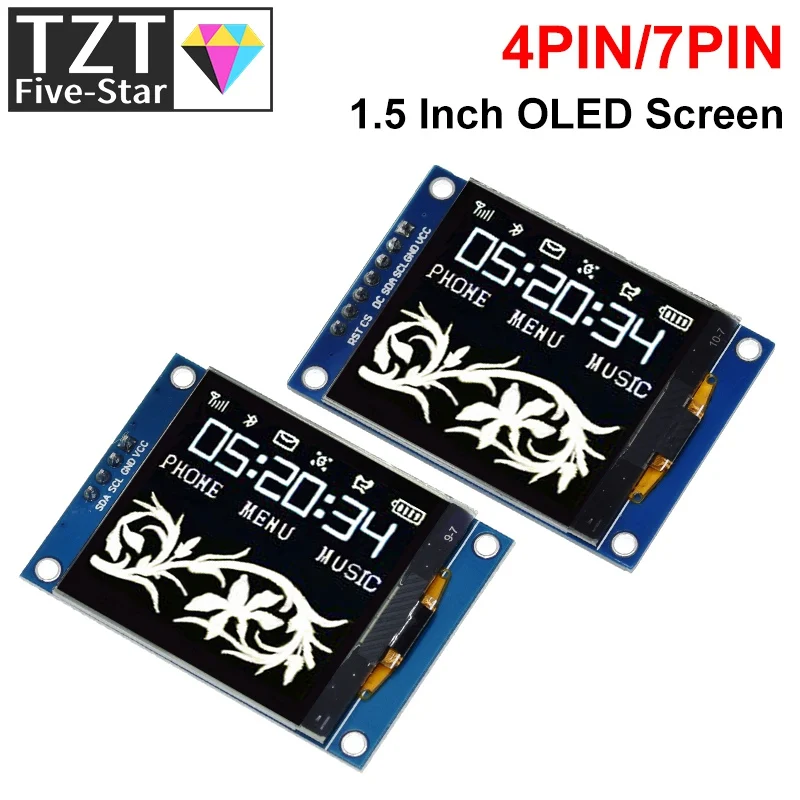 

Модуль экрана OLED 1,5 дюйма 128x128, высококачественный продукт для Raspberry Pi для STM32 для Arduino