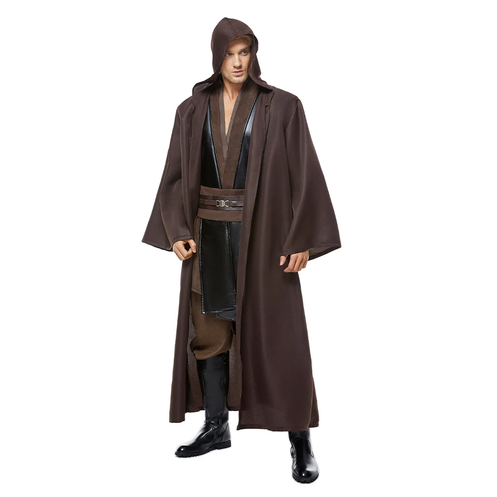 Костюм Kenobi Jedi/Anakin Skywalker TUNIC Black Robe для косплея на Хэллоуин и карнавале