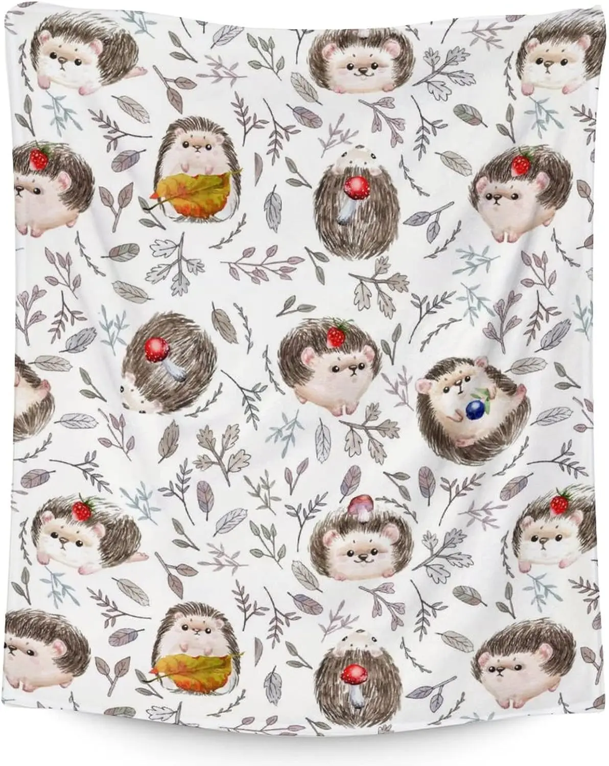 

Одеяло с ежиком Salta Store, милый подарок, мягкое пушистое белое покрывало для путешествий, всесезонное покрывало для дивана, кровати