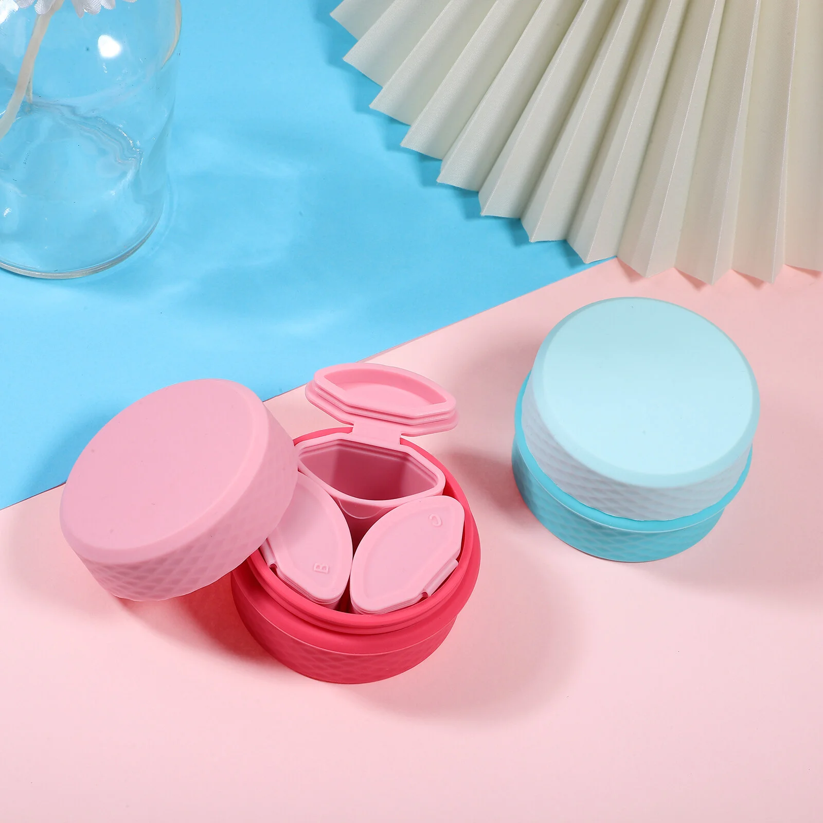 

Travel Containers Bottles Jars Toiletries Size Empty Silicone Lotion Cream Refillable Leakproof Container Makeup Portable Bath
