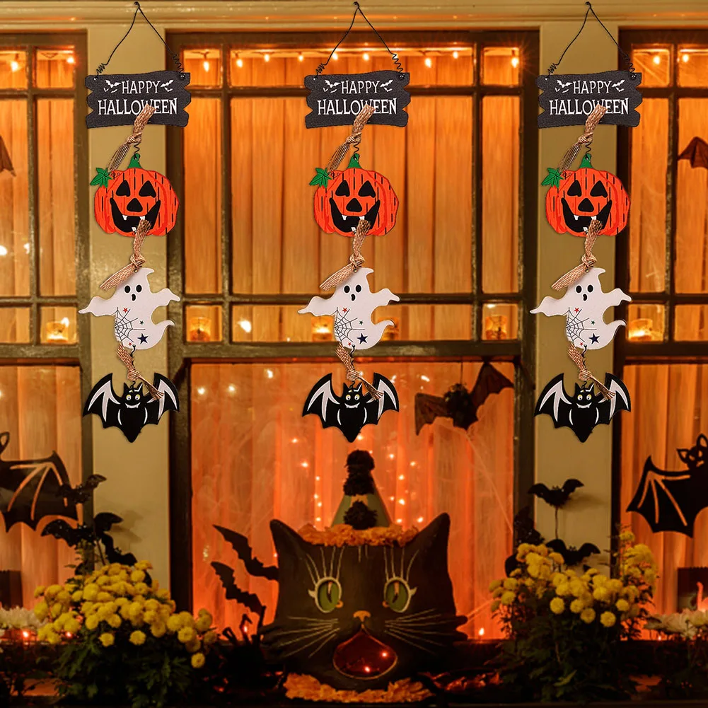 

Halloween Doll Pumpkin Hanging Black Cat Pendant Door Bar Club Ornaments Party Decorations Halloween Liquidation