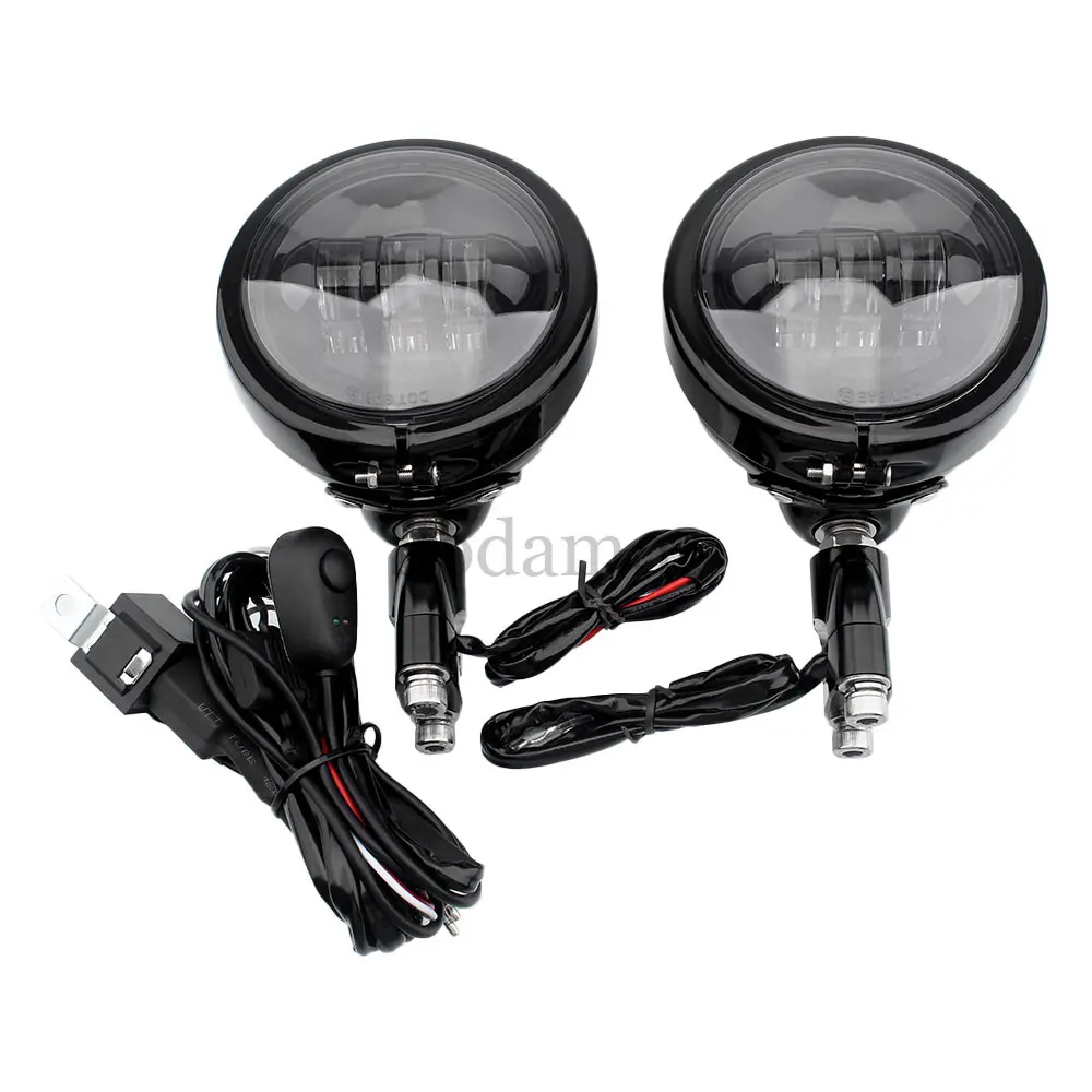 Аксессуары для мотоциклов противотуманные фары 4 5 дюйма светодиодная